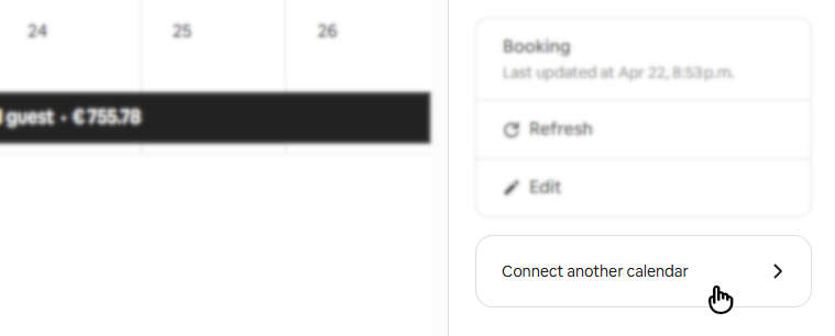 Calendrier Airbnb étape 4